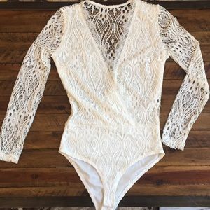 White Lace Leotard